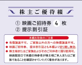 東京テアトル（9633）の株主優待